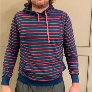 slub cotton hoodie - striped